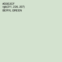 #D3E2CF - Beryl Green Color Image